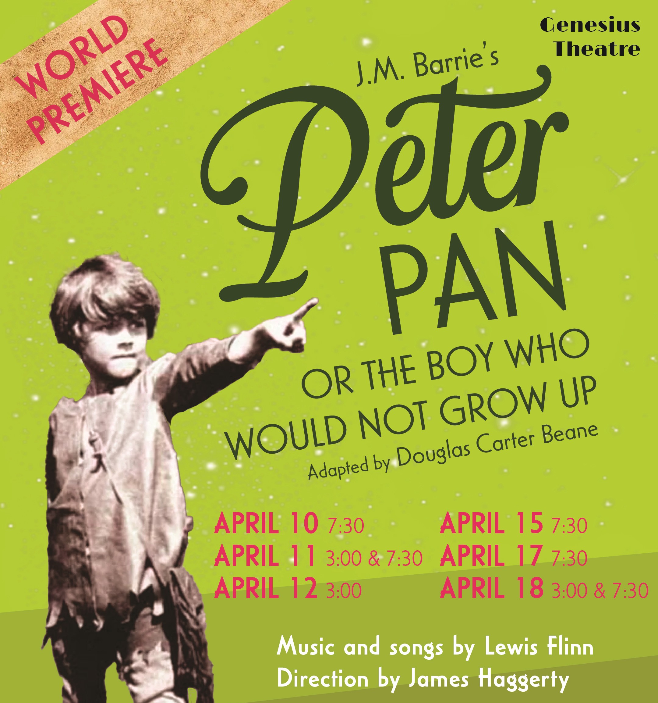 peter pan theatre performances in april