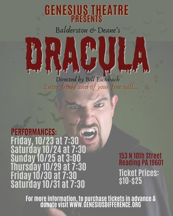 Got plans? Dracula does. And they involve YOU. Dracula is coming to Genesius Theatre. Grab…