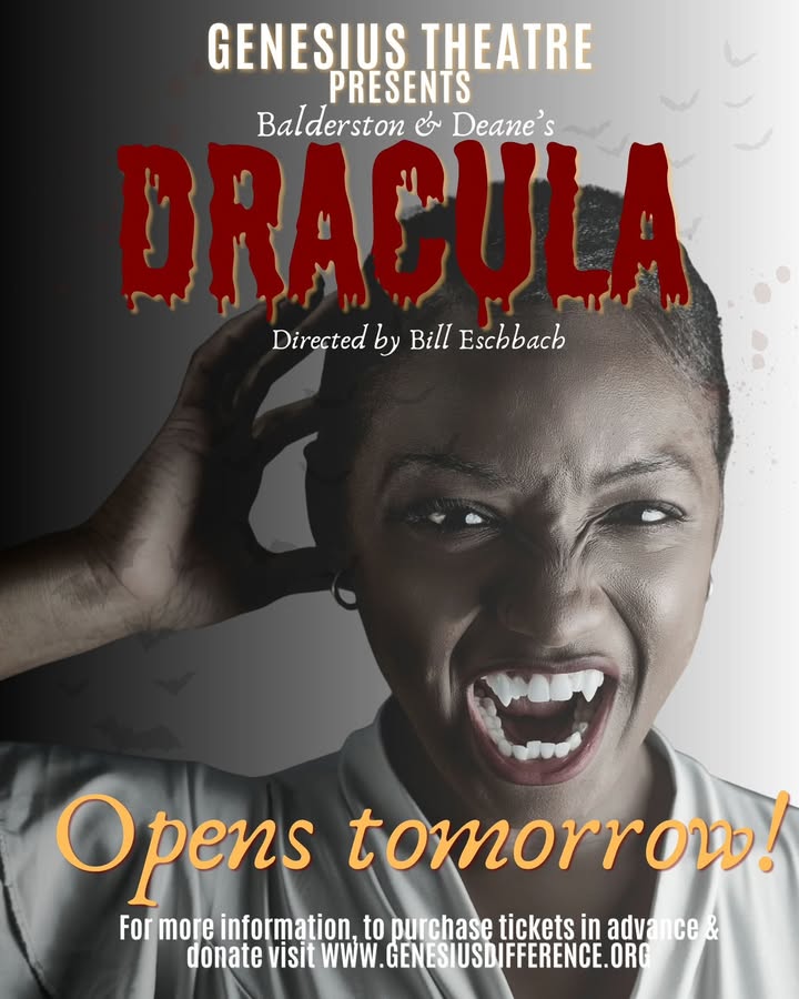 TOMORROW, the count comes out to play! Dracula opens tomorrow night at Genesius Theatre! The…